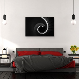Tablou canvas - Epoca de Aur, Portugalia, Ilhavo, Trepte, Scara, Grafic, Forme, 80 x 120 cm - Img 3