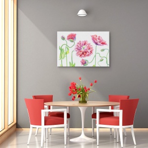 Tablou canvas - Fancy, Natura moarta, Ornamental, Roz, 80 x 120 cm - Img 4