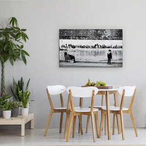 Tablou canvas - Fara Cuvinte, Strada, Tuileries, Paris, Umor, Fantana, 50 x 80 cm - Img 4