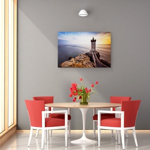 Tablou canvas - Farul Kermorvan, Far, Mare, Ocean, Apa, Coasta, 60 x 90 cm - Img 4