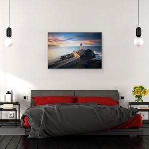 Tablou canvas - Farul Petit Minou, Brittany, Rasarit De Soare, Peisaj Marin, 40 x 60 cm - Img 3