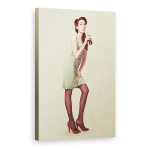 Tablou canvas - Fata Frumoasa, Vintage, Vechi, 60 x 90 cm