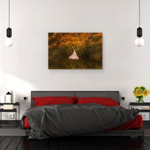 Tablou canvas - Fata in Camp, Portret, Afara, in Aer Liber, Iarba, 80 x 120 cm - Img 3