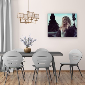 Tablou canvas - Femeie, Femeie, Tigari, Fumator, 60 x 75 cm - Img 4