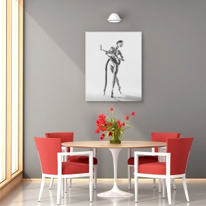 Tablou canvas - Femeie, Performanta, Femeie, Model, Gratios, 60 x 75 cm - Img 4