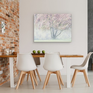 Tablou canvas - Floare De Cires In Ceata, Moale, Primavara, Inflorit, 50 x 70 cm - Img 4