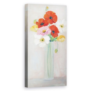 Tablou canvas - Floare De Mac, Vaza, Pictura II, 50 x 100 cm
