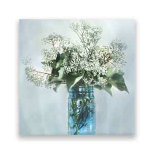 Tablou Canvas - Floral, Flori, Alb, Vza, 60 x 60 cm