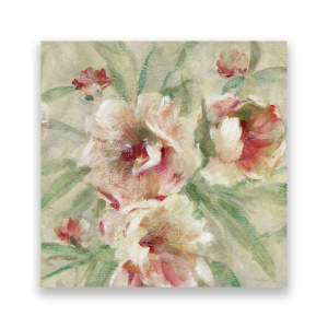 Tablou Canvas - Floral, Flori, Bujori, Roz, Pictura, 60 x 60 cm