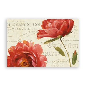 Tablou Canvas - Floral, Flori de maci, Rosu, 60 x 90 cm - Img 1