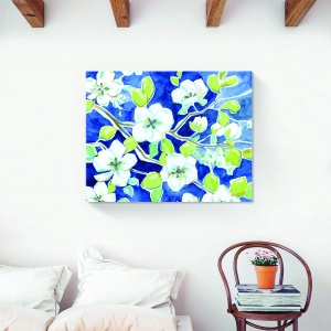 Tablou canvas flori albe pentru decor interior