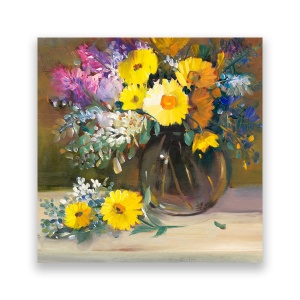 Tablou Canvas - Flori, Buchet, Multicolor, 60 x 60 cm