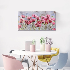 Tablou Canvas - Flori de maci, 50 x 100 cm - Img 2
