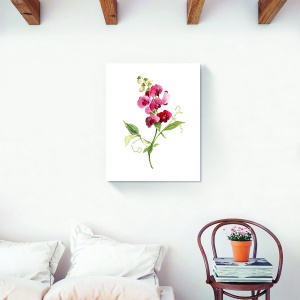 Tablou decorativ canvas flori primăvară în nuanțe roșii 60x75 cm