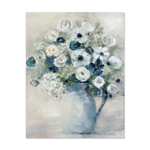 Tablou Canvas - Flori in vaza, Flori albe, Natura Moarta, 60 x 75 cm