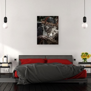 Tablou canvas - Foc, Originar, Trib, Jiwica, Wamena, Dani, Papua, 60 x 80 cm - Img 3