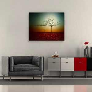 Tablou Canvas - Foc si Apa, Natura Statica, Rosu, Bland, 60 x 75 cm - Img 2