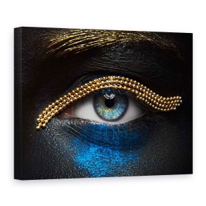 Tablou Canvas - Frumusete Macro, Ochi, Aur, Gene, 50 x 70 cm
