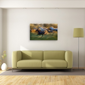 Tablou canvas - Galop De Foc, Cal, Actiune, Viteza, 50 x 80 cm - Img 2
