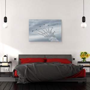 Tablou canvas - Garra, Airshow, Aeronava, Aeronava, Formatie, Jet, 60 x 90 cm - Img 3