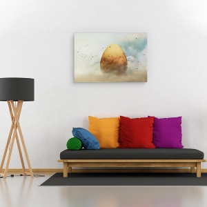 Tablou canvas - Geneza, Ou, Nori, Cer, Pasare, 60 x 90 cm - Img 2