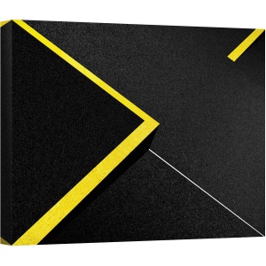 Tablou canvas - Ghiduri, Abstract, Linii, Contrast, Galben, Negru, Strada, 60 x 80 cm