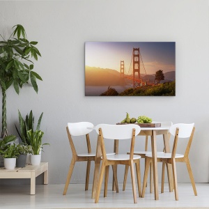 Tablou canvas - Golden Gate, Statele Unite Ale Americii, Pod, Arhitectura, Reper, California, 50 x 80 cm - Img 4