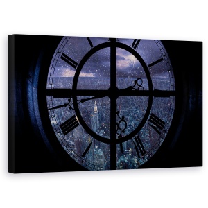 Tablou canvas - Gotham Vazut De Sus, Oras, Nyc, Cer, Timp, Ceas, 50 x 80 cm