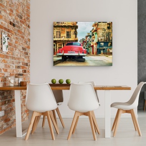 Tablou canvas - Havana, American, Havana, Vechi, Parcat, Retro, 50 x 70 cm - Img 4