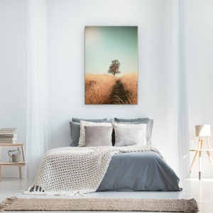 Tablou Canvas - Iarba Si Cale, Copac, Singuratic, Copac, Calea, Iarba, 80 x 120 cm - Img 3