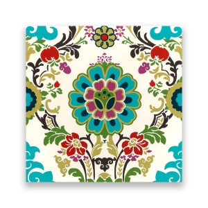Tablou Canvas - Ikat, Floral, 60 x 60 cm