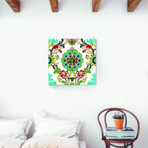 Tablou canvas floral Ikat 60x60 cm