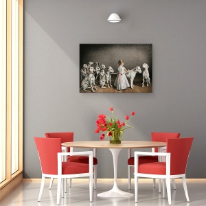 Tablou canvas - Imaculat, Dalmatieni, Caini, Caine, 60 x 90 cm - Img 4