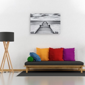 Tablou canvas - Imbarcare, Plaja, Mare, Pier, Nor, Apa, 80 x 120 cm - Img 2
