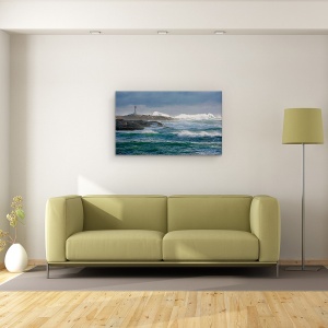 Tablou canvas - In Protectia Unui Far, Golfulet, Canada, Noua Scotie, Marina, Coasta, 50 x 80 cm - Img 2