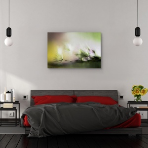 Tablou canvas - in zori, Flori, Verde, Moale, Delicat, 60 x 90 cm - Img 3