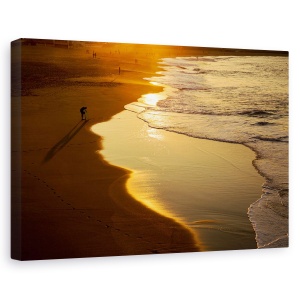 Tablou canvas - Inca Mai E Lumina, Surf, Plaja, Apus De Soare, Donostia, Zurriola, 80 x 120 cm