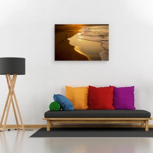 Tablou canvas - Inca Mai E Lumina, Surf, Plaja, Apus De Soare, Donostia, Zurriola, 80 x 120 cm - Img 2