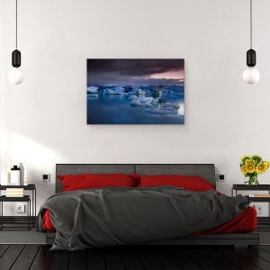 Tablou canvas - Incalzire Globala, Islanda, Gheata, Peisaj Marin, Apa, Racoare, 60 x 90 cm - Img 3