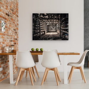 Tablou canvas - Incarcare Teava, Noapte, Punct, Tunel, Arhitectura, 60 x 80 cm - Img 4