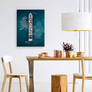 Tablou canvas - Incarcatura, Barca, Lada, Lazi, Transport Maritim, 60 x 80 cm - Img 4