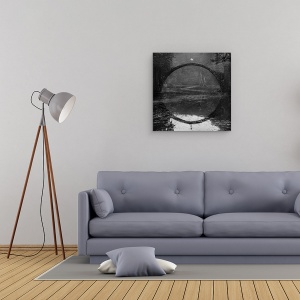 Tablou canvas - Inel, Peisaj, Balerina, Actiune, Pod, Arc, 90 x 90 cm - Img 2