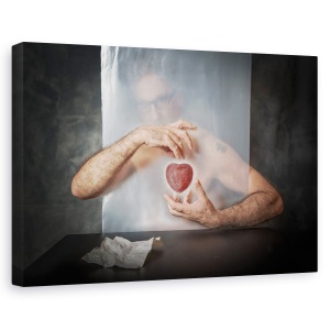 Tablou canvas - Inima Abandonata, Conceptual, Plastic, Transparent, Masa, 60 x 90 cm