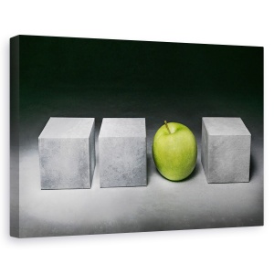 Tablou canvas - Intre, Mar, Geometric, Verde, Fructe, Geometrie, 40 x 60 cm