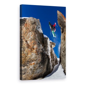 Tablou canvas - Intre Stanci, Actiune, Extrem, Freeski, Freestyle, Savoie, 40 x 60 cm