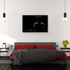 Tablou canvas - Intunericul Matineului, Schita, Palarie, Mana, Ochelari De Protectie, 40 x 60 cm - Img 3