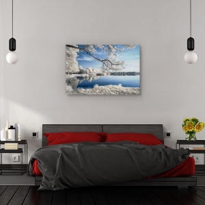 Tablou canvas - Irenkowo, Peisaj, Reflectie , Calm, Frunze, 40 x 60 cm - Img 3