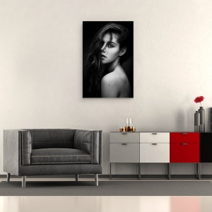 Tablou canvas - Klaudia, Senzual, Portret, Fata, Femeie, Alb-Negru, 60 x 90 cm - Img 2
