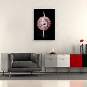 Tablou canvas - La Pointe, Portret, Performanta, Interpret, Rosu, Danseaza, 40 x 60 cm - Img 2