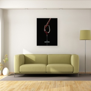 Tablou canvas - La Sangria, Natura Moarta, Vin Rosu, Sticla, 60 x 80 cm - Img 2